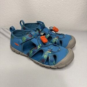 KEEN Seacamp II CNX Kids Size 6 Blue Smokey Closed Toe Washable Sandals Shoes